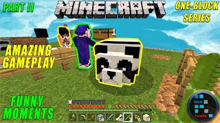 MINECRAFT | We Got Sneezing Pandas and Creepers In One Block Mode | Funny Moments