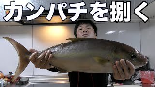 巨大カンパチを伝説の料理人が捌く