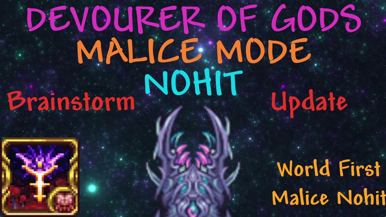 Devourer of Gods Malice Mode Brainstorm Update NOHIT Calamity Mod