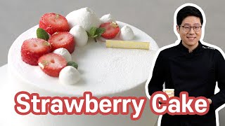 Strawberry Cake with whipped cream | Korean Style Delicious Shortcake by Hanbit Cho 147,456 views 2 years ago 14 minutes, 38 seconds