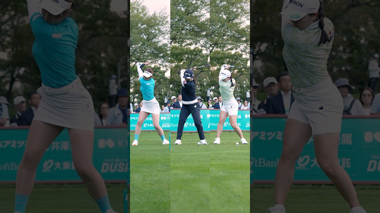 【都玲華・宮澤美咲・小祝さくら】スイング徹底比較🏌️‍♀️ | ニトリレディスゴルフトーナメント - Round2