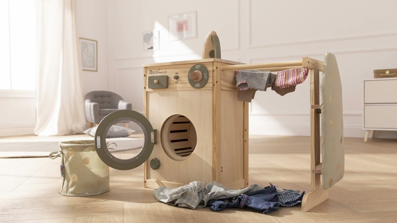 Machine à laver enfant table à repasser Rumex bois