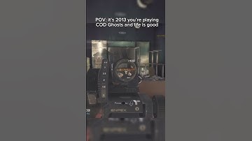 POV: it’s 2013 you’re playing COD Ghosts and life is good