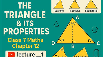 Class 7 Maths Chapter 12-The Triangle And It