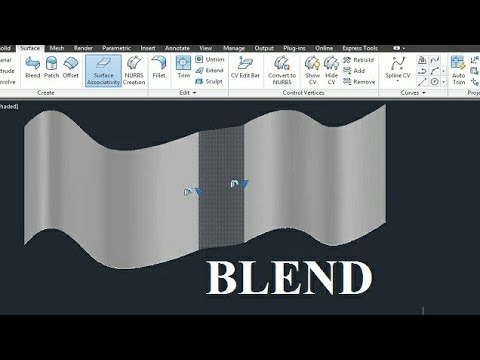 #Surface #blend command in Autocad 3D design to joint surface body to joint 3D surface drawing#