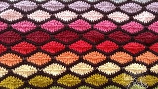 Tutorial Punto Ondas Crochet o Ganchillo Wave Stitch