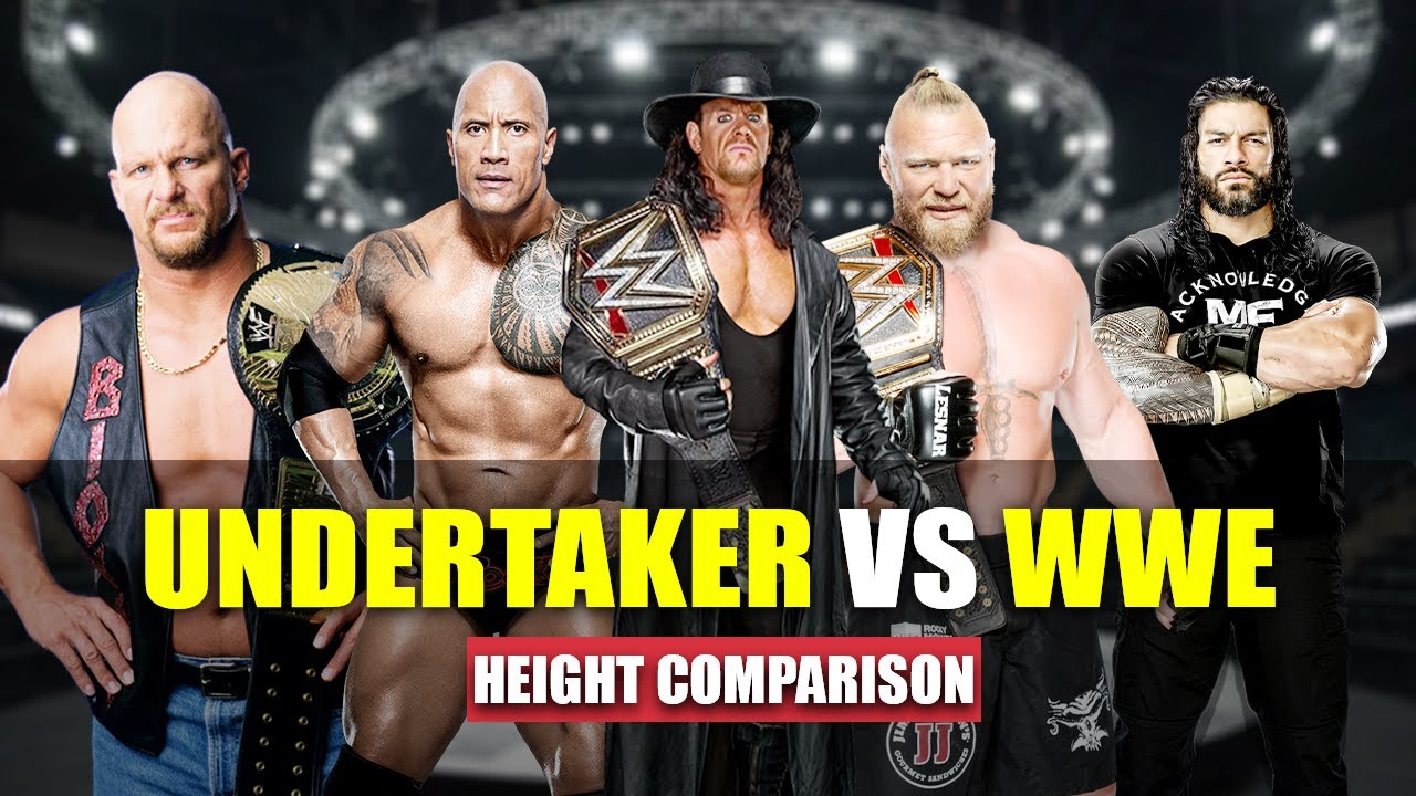 Undertaker vs All WWE Wrestlers | Real Height Comparison (2025)
