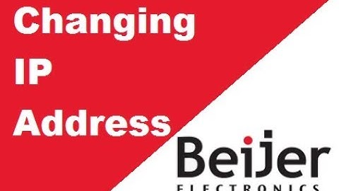 Beijer QTERM - Change IP Address