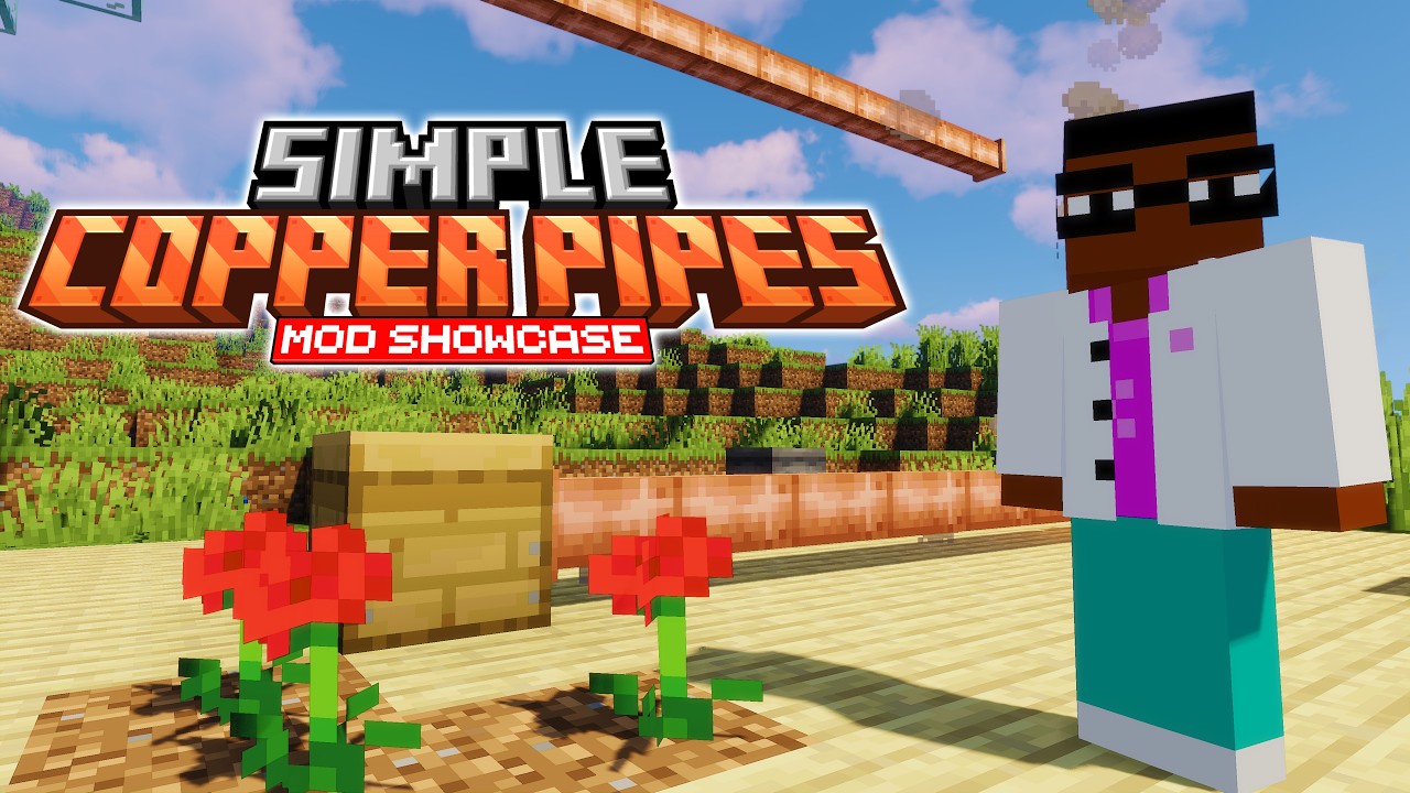 Minecraft: Simple Copper Pipes Mod | Minecraft Mod Showcase