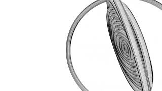 [1 hour]Black Wire Frame Circles - Loop able Background/Screensaver[4K][No Sound]