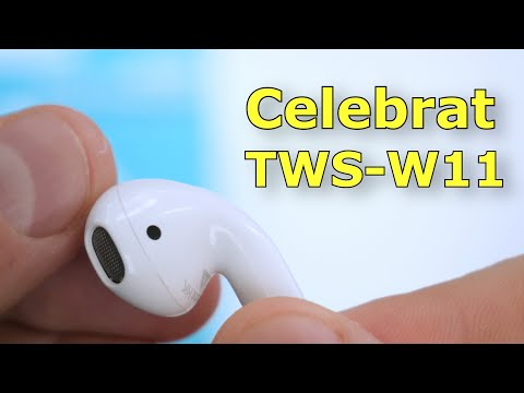 Видео: Celebrat TWS-W11 - БЕСПРОВОДНЫЕ НАУШНИКИ почти как Airpods