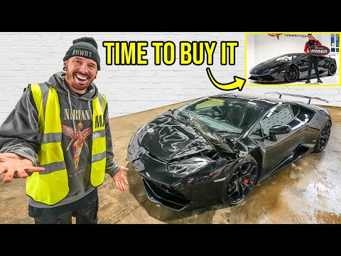 HE CRASHED HIS LAMBORGHINI AFTER WINNING IT … NOW I CAN BUY IT