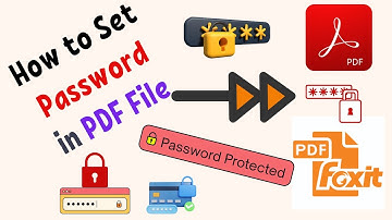 How to set password in PDF File  | How to create password protected PDF file |