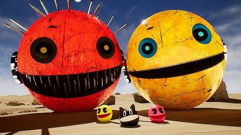 ROBOT PACMAN & MS-PACMAN VS OMICRON & SPIKY MONSTER & CARTOON CAT 052V