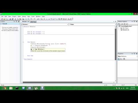 how to create a console application with VB08