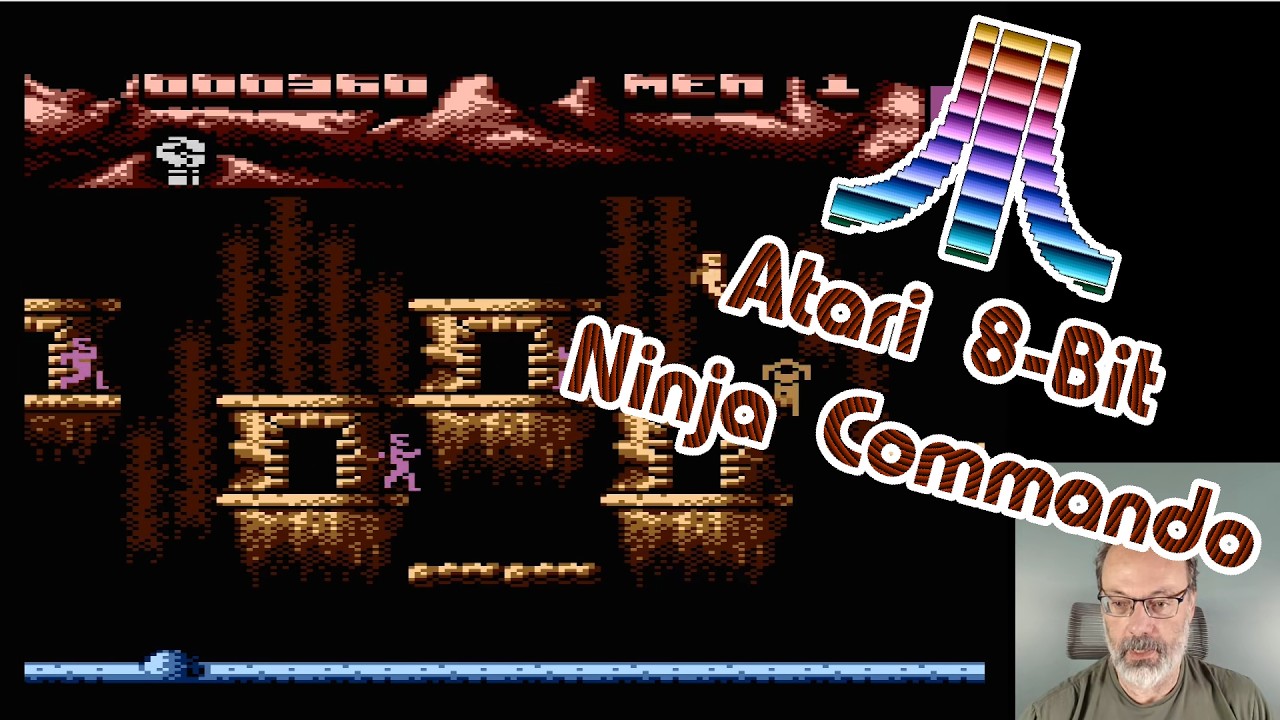 Atari 8-Bit Game Play, Ninja Commando - YouTube