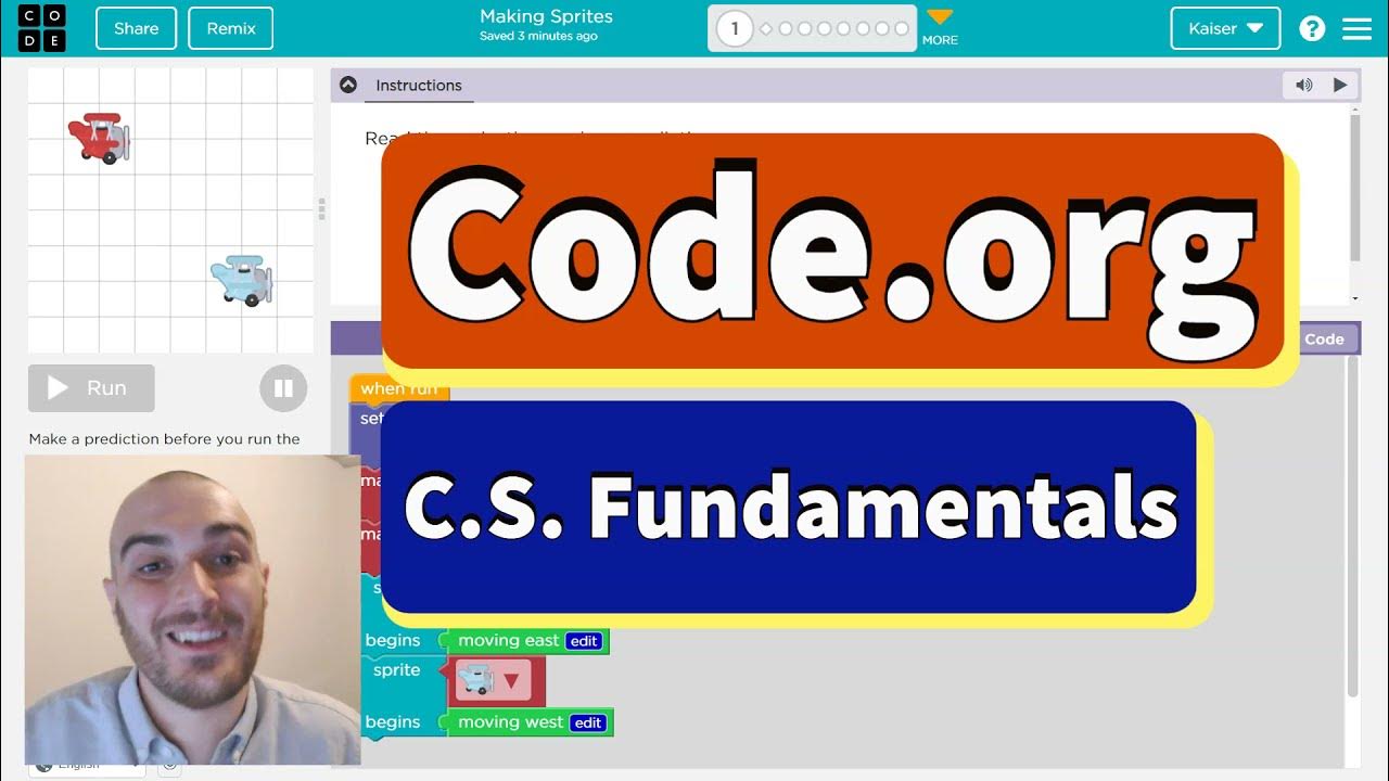 Code.org Express Course Lesson 6 Making Sprites | Answer Tutorial ...