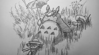 making sketch My Neighbor Totoro / sketching draw