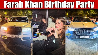 Famous Celebrity Arrive in Expensive Cars at Farah Khan Birthday Party - SRK to Karan Johar Net Worth