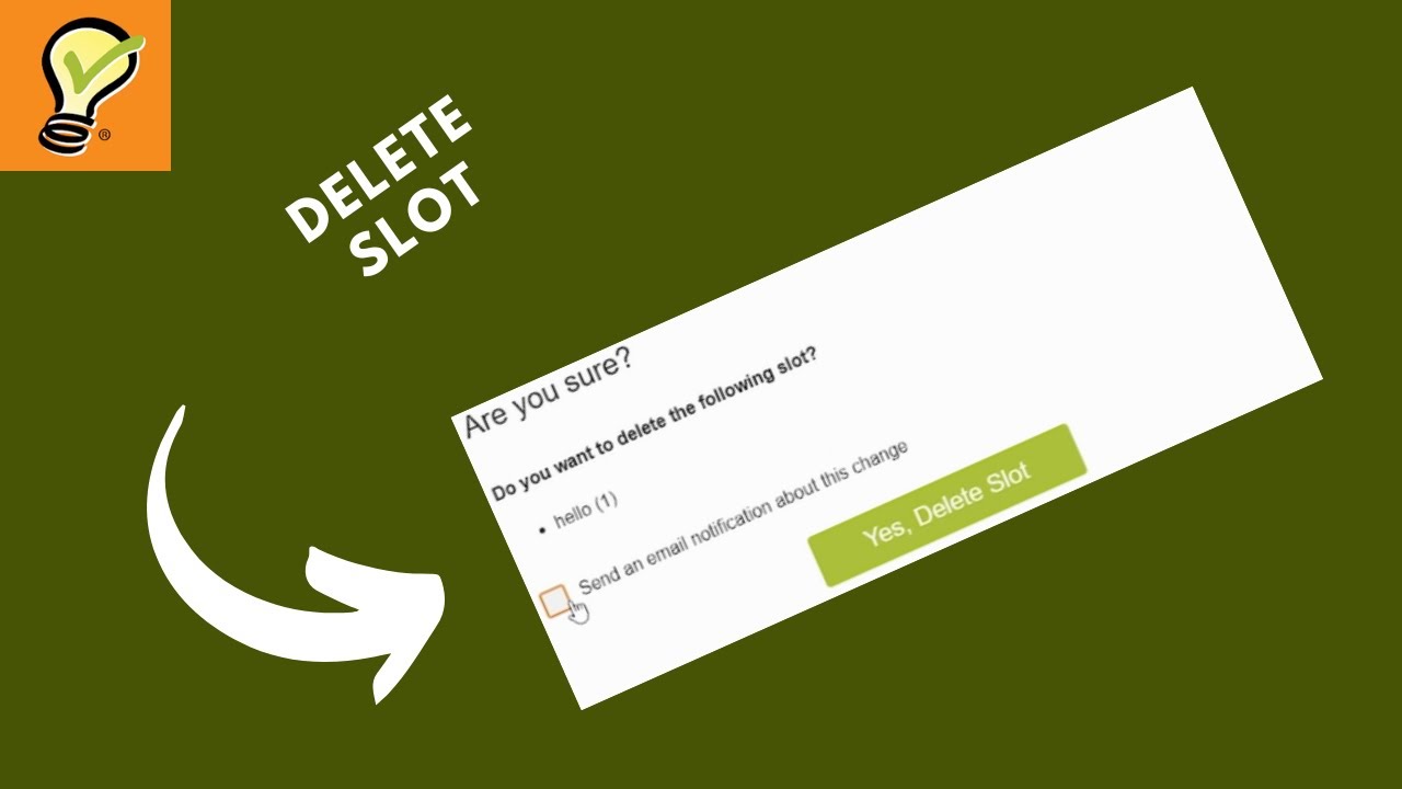 how to delete a slot on sign up genius