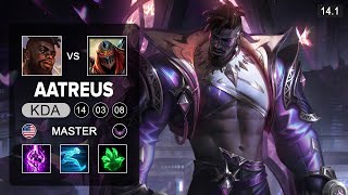 AatREuS K'Sante vs Zed Mid - NA Master - Patch 14.1 Season 14