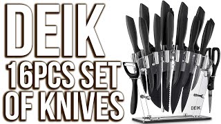 DEIK 16 pieces knife set | Stainless Steel | Unboxing and Review