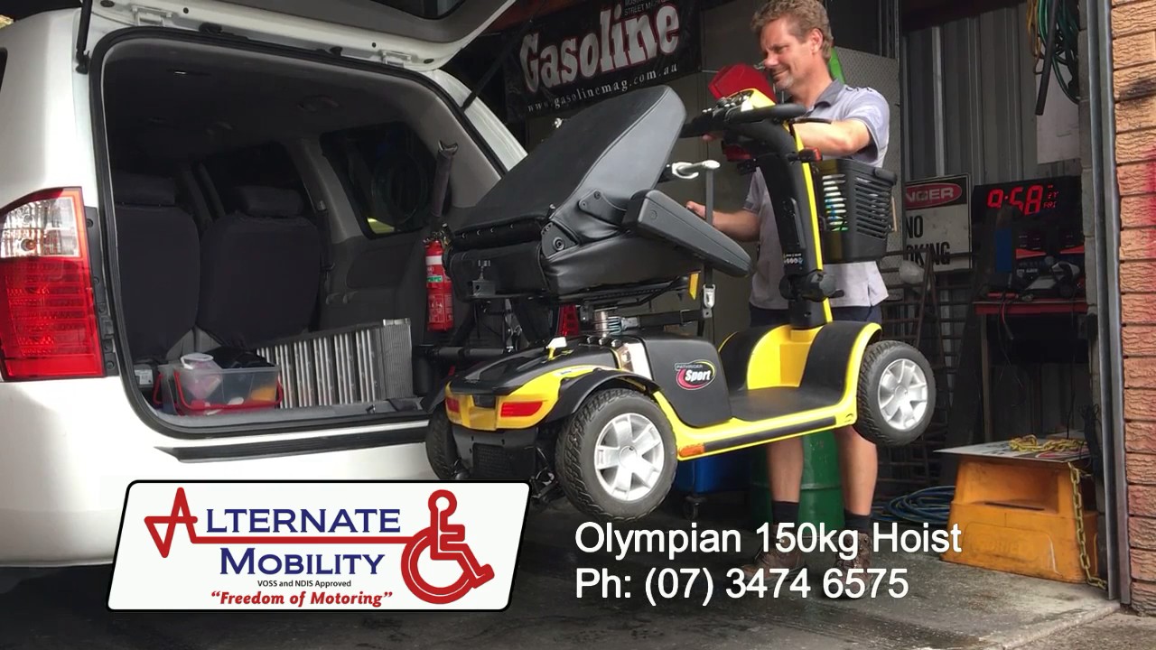 Olympian 150kg Hoist for Mobility Scooters YouTube