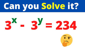 How to solve System of Equation | Math Olympiad Problem | Challenging Algebra Problem | 3^x-3^y=234