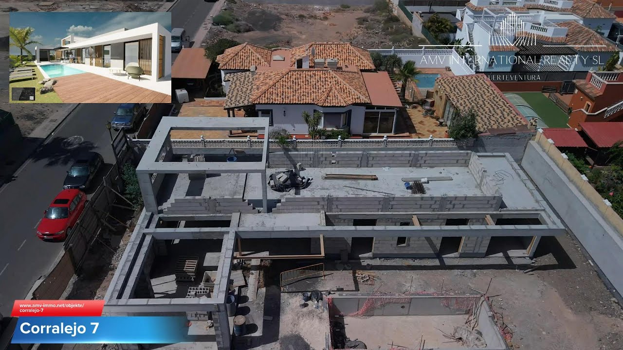 Luxusvilla mit Meerblick in Corralejo | Neubau mit Pool & Dachterrasse | 