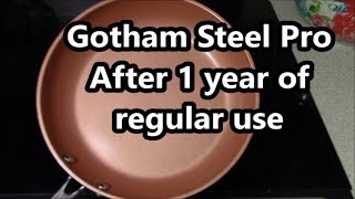 Gotham steel pro pan after one year of use review followup 