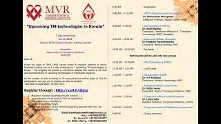 Upcoming TM Technologies in Kerala-RCCRI in association with TMAS