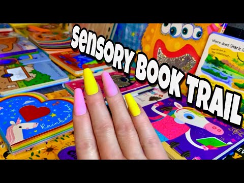 ASMR TRAIL 📚 Sensory Books 📚Fast Tapping ~ Moderate Pace