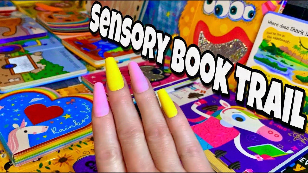 ASMR TRAIL 📚 Sensory Books 📚Fast Tapping ~ Moderate Pace
