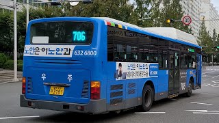 대구(706 우주교통) [무태네거리(시내방향)~경상감영공원앞) NEW BS110(NGV18) 앞면 주행영상