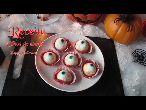 DIY Receita para o Halloween - Olhos de Zumbi #Halloween eyes 5
