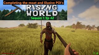 Rising World | S1E42 | Moat completed and the elusive desert POI's!