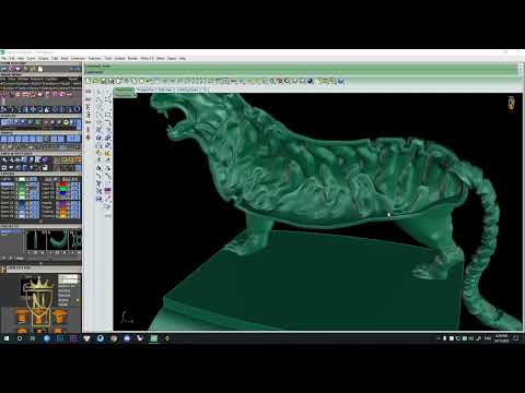 Video Nhẫn Nam Vàng Ta 15 Chỉ Mặt Nguyên Con Hổ Nam 3D - youtube