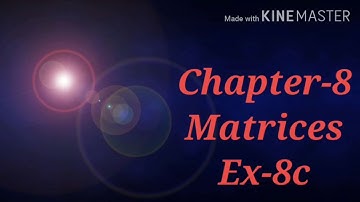 Matrices Class-10 Ex-8c Part-2