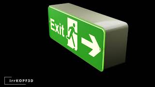 BLENDER TIMELAPSE: Easy Exit Sign Timelapse : Original Time 8:36 Min