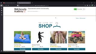 Unprotected admin functionality|Portswigeer lab solved 