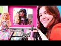 Barbie videoları. Ümit, İrem ve Barbie YENİ makyaj seti çekimi yapıyorlar. Barbie oyunları