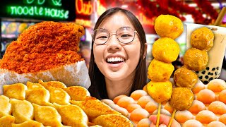 24 HOURS Eating at World's Largest ASIAN Mall (Fried Chicken, Dumplings, Boba, Curry Fish Balls)