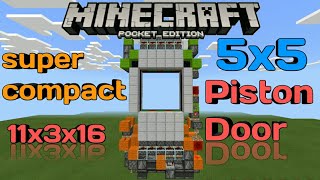 MCBE: Super Compact 5x5 Piston Door |TUTORIAL