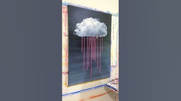 Big Glitter Rain Painting