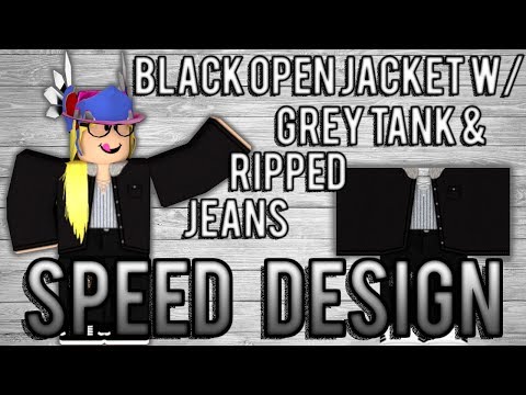 Black Jacket W Top Black Jeans Roblox Speed Design Youtube - black ripped jeans with black shoes roblox