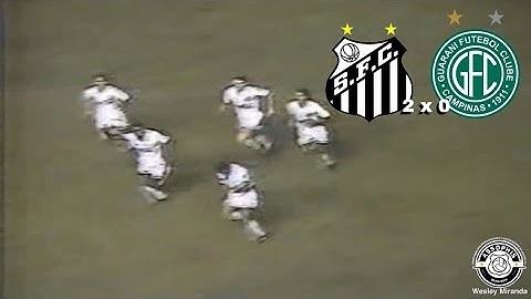 Santos 2 x 0 Guarani - 05/08/1992 - Melhores Momentos - Narração Jota Junior