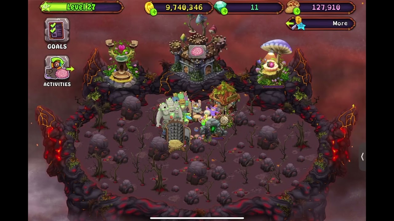 My singing monsters breeding/island showcase!