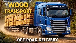 🎬Extreme Wood Transport by Cargo Truck | Off-Road Delivery Challenge 🚛🌲 screenshot 5