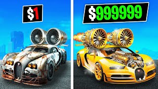 $1 to $1,000,000 Bugatti Rocket Car!