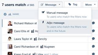 Creating a retention message in Intercom Engage